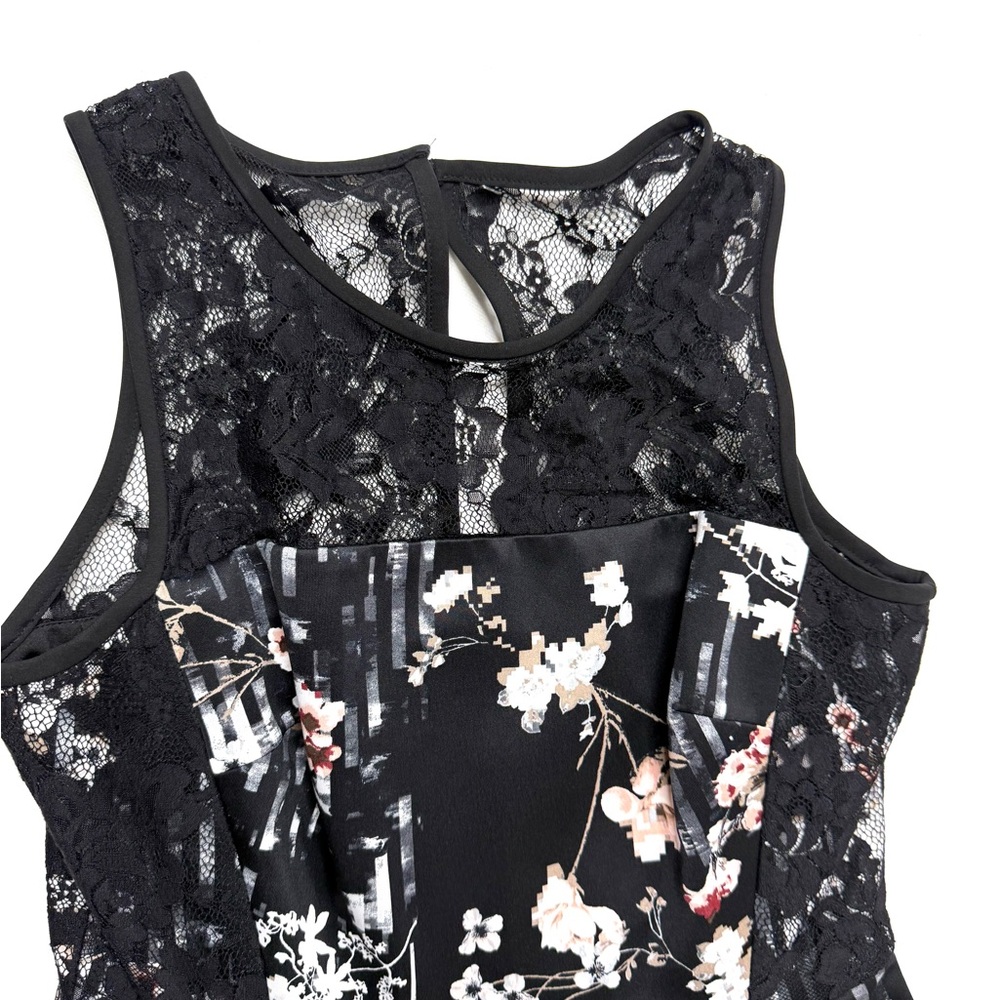 White House Black Market Floral Lace Sleeveless Fit & Flare Dress Sz 4 NWT - Picture 5 of 10